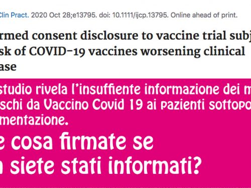 Consenso informato per vaccinoCovid 19  Siete stati davvero informati?